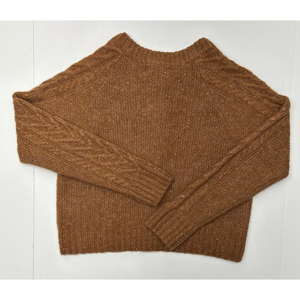 Old Navy Womens S Tall Cable Knit Button-Up Cardigan Sweater In Brown - Picture 14 of 14